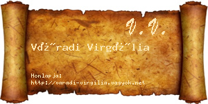 Váradi Virgília névjegykártya